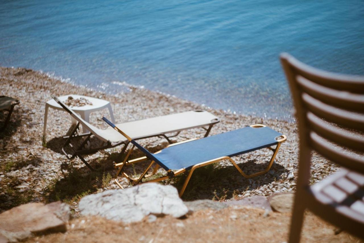 Seafront Traditional Stone House In Sunset Olive Grove - B Villa Alyfanta Exterior foto